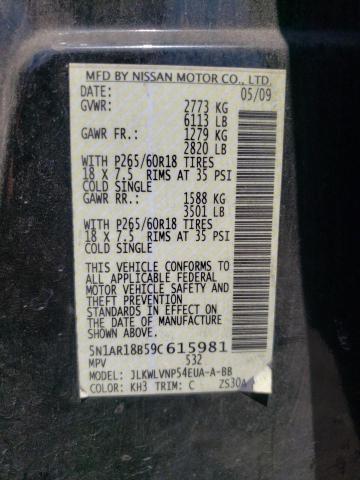 Photo 13 VIN: 5N1AR18B59C615981 - NISSAN PATHFINDER 