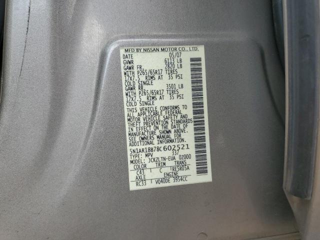 Photo 12 VIN: 5N1AR18B78C602521 - NISSAN PATHFINDER 