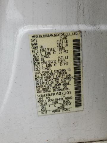 Photo 13 VIN: 5N1AR18B78C607105 - NISSAN PATHFINDER 