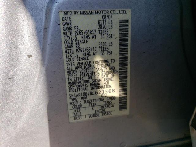 Photo 12 VIN: 5N1AR18B78C621568 - NISSAN PATHFINDER 