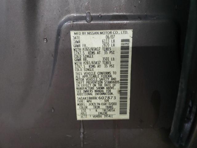 Photo 11 VIN: 5N1AR18B88C607873 - NISSAN PATHFINDER 