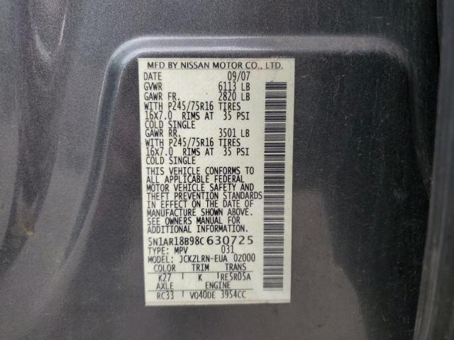 Photo 12 VIN: 5N1AR18B98C630725 - NISSAN PATHFINDER 