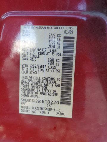 Photo 12 VIN: 5N1AR18B99C610220 - NISSAN PATHFINDER 