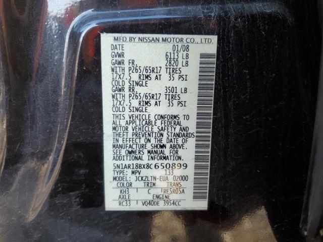 Photo 12 VIN: 5N1AR18BX8C650899 - NISSAN PATHFINDER 