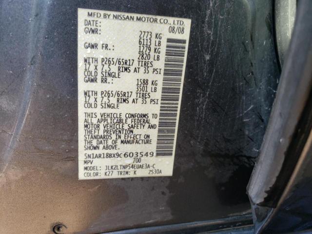 Photo 12 VIN: 5N1AR18BX9C603549 - NISSAN PATHFINDER 