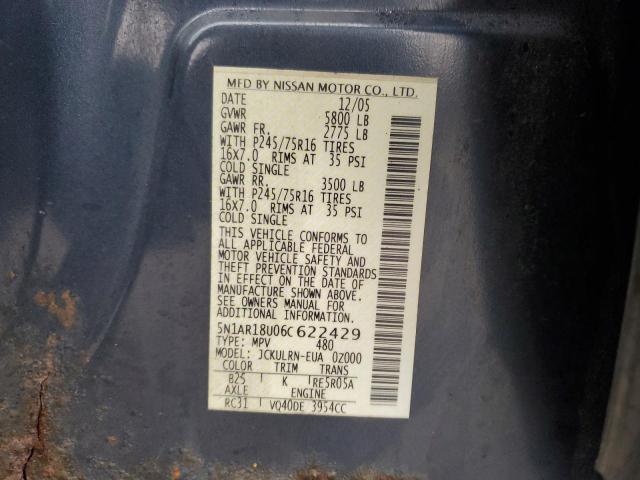 Photo 12 VIN: 5N1AR18U06C622429 - NISSAN PATHFINDER 