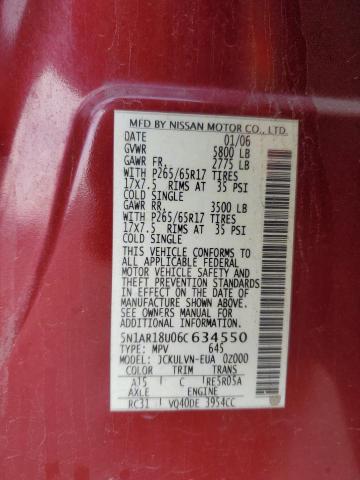 Photo 11 VIN: 5N1AR18U06C634550 - NISSAN PATHFINDER 