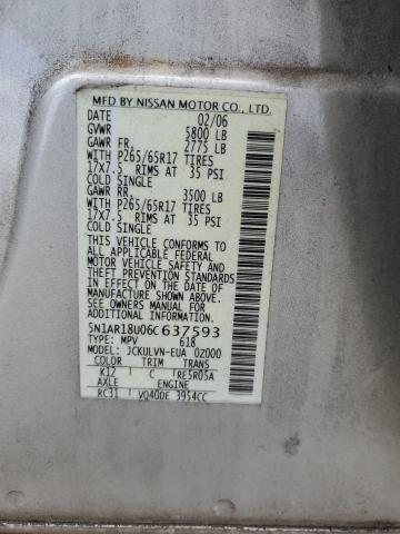 Photo 12 VIN: 5N1AR18U06C637593 - NISSAN PATHFINDER 