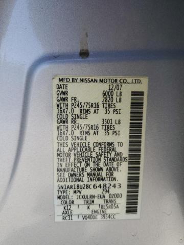 Photo 13 VIN: 5N1AR18U28C648243 - NISSAN PATHFINDER 