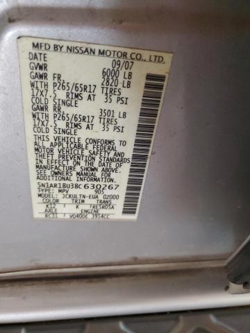 Photo 12 VIN: 5N1AR18U38C630267 - NISSAN PATHFINDER 