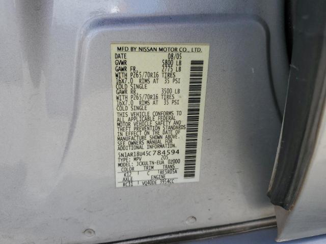 Photo 12 VIN: 5N1AR18U45C784594 - NISSAN PATHFINDER 