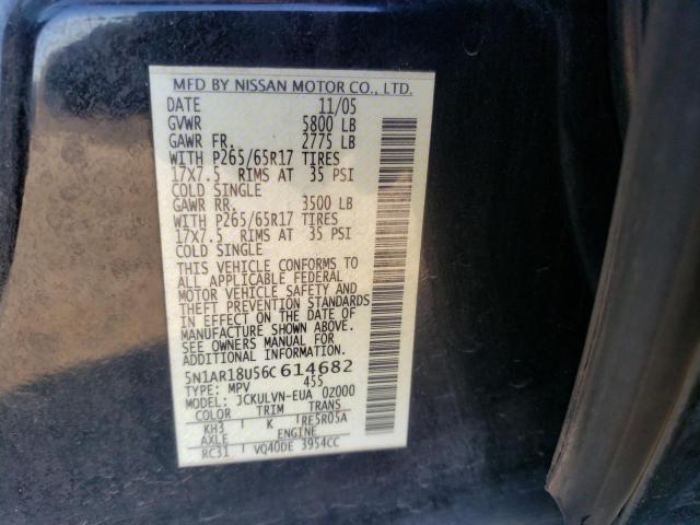 Photo 12 VIN: 5N1AR18U56C614682 - NISSAN PATHFINDER 