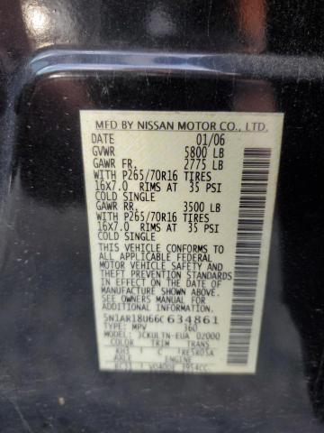 Photo 13 VIN: 5N1AR18U66C634861 - NISSAN PATHFINDER 