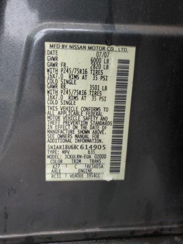 Photo 12 VIN: 5N1AR18U68C614905 - NISSAN PATHFINDER 