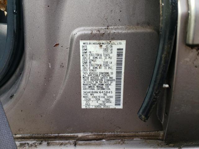 Photo 12 VIN: 5N1AR18U86C645845 - NISSAN PATHFINDER 