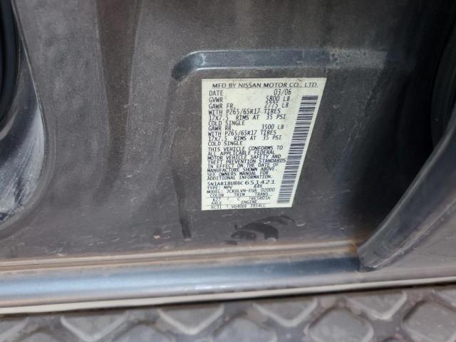 Photo 11 VIN: 5N1AR18U86C651421 - NISSAN PATHFINDER 