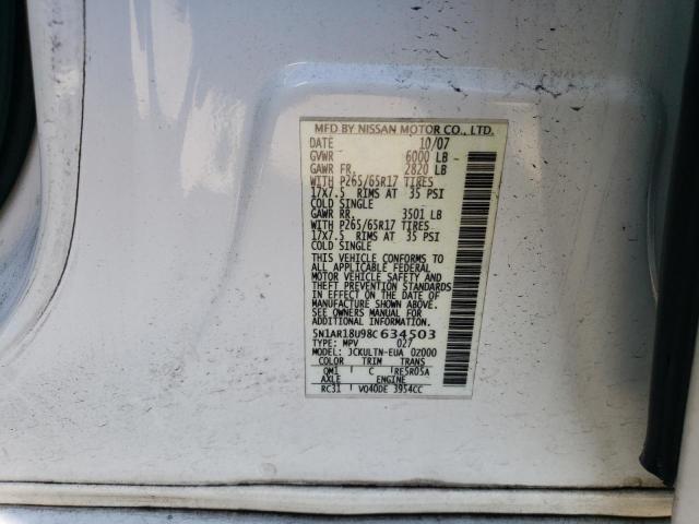 Photo 13 VIN: 5N1AR18U98C634503 - NISSAN PATHFINDER 