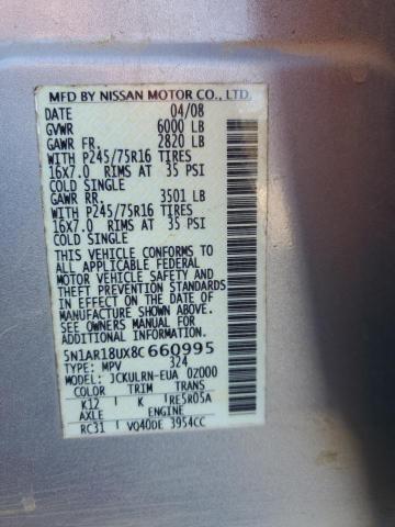 Photo 12 VIN: 5N1AR18UX8C660995 - NISSAN PATHFINDER 