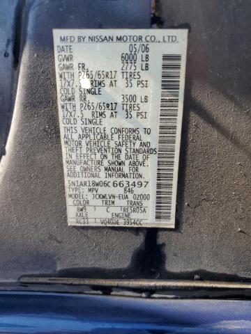 Photo 12 VIN: 5N1AR18W06C663497 - NISSAN PATHFINDER 