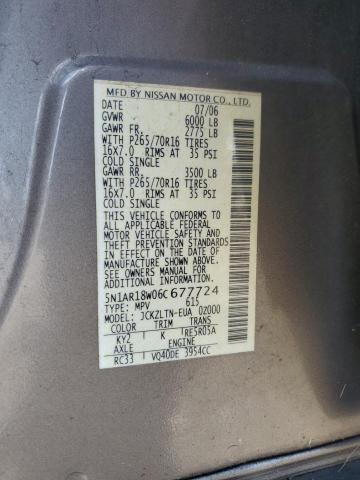 Photo 12 VIN: 5N1AR18W06C677724 - NISSAN PATHFINDER 