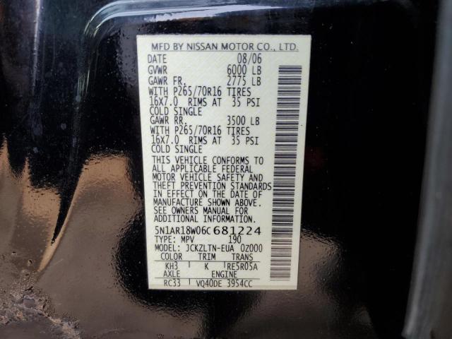 Photo 11 VIN: 5N1AR18W06C681224 - NISSAN PATHFINDER 