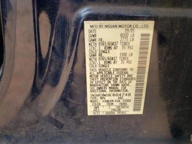 Photo 12 VIN: 5N1AR18W16C604748 - NISSAN PATHFINDER 