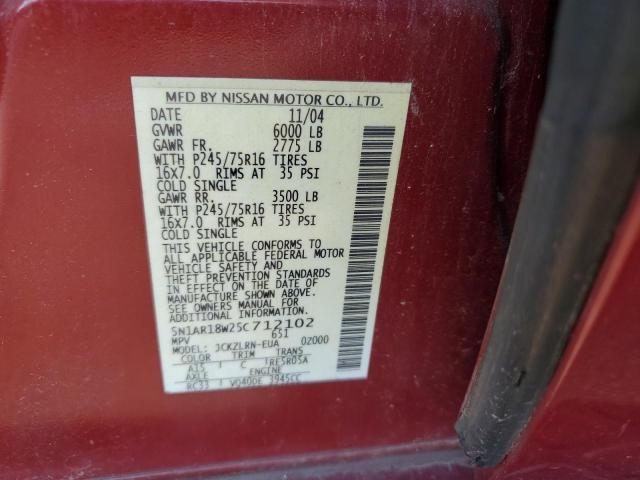 Photo 12 VIN: 5N1AR18W25C712102 - NISSAN PATHFINDER 