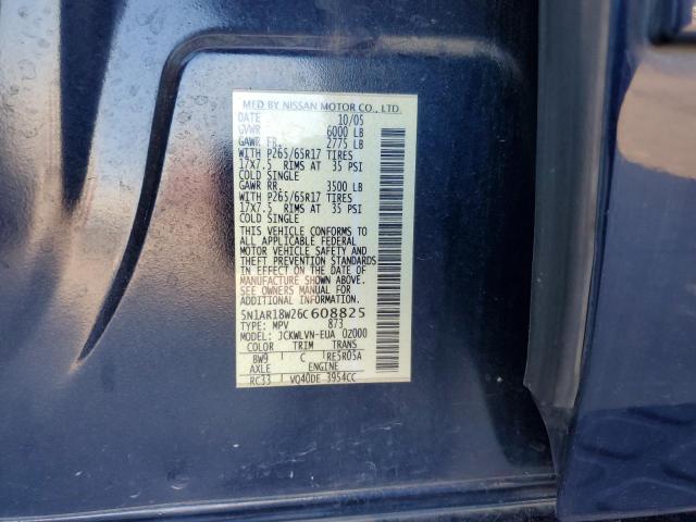 Photo 11 VIN: 5N1AR18W26C608825 - NISSAN PATHFINDER 