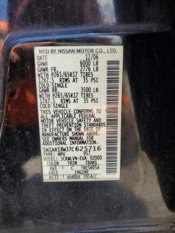 Photo 12 VIN: 5N1AR18W37C625716 - NISSAN PATHFINDER 