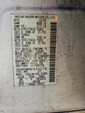 Photo 12 VIN: 5N1AR18W46C635279 - NISSAN PATHFINDER 