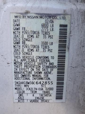 Photo 12 VIN: 5N1AR18W56C642855 - NISSAN PATHFINDER 