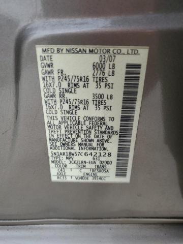 Photo 12 VIN: 5N1AR18W57C642128 - NISSAN PATHFINDER 