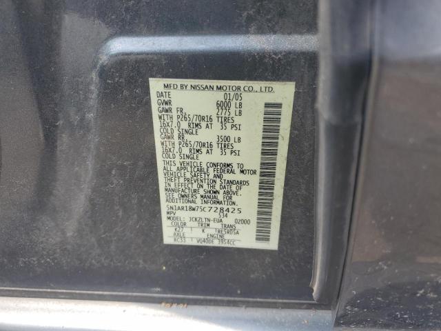 Photo 12 VIN: 5N1AR18W75C728425 - NISSAN PATHFINDER 