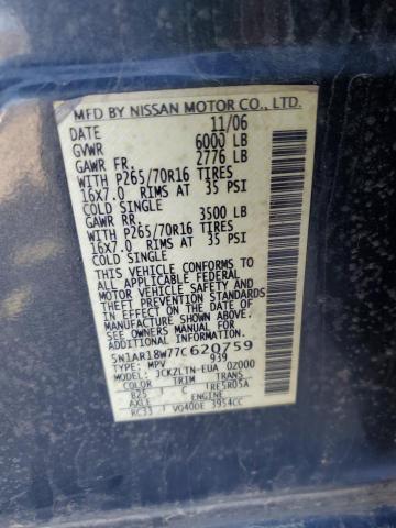 Photo 12 VIN: 5N1AR18W77C620759 - NISSAN PATHFINDER 