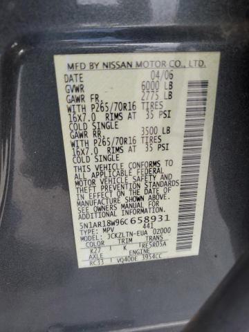 Photo 11 VIN: 5N1AR18W96C658931 - NISSAN PATHFINDER 