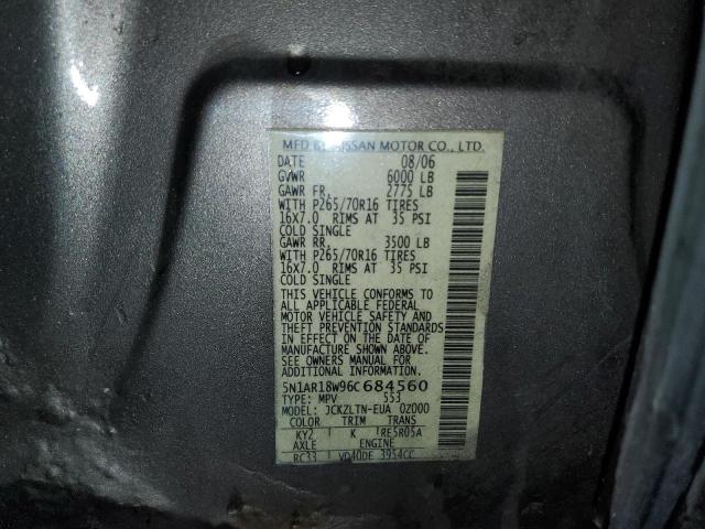 Photo 12 VIN: 5N1AR18W96C684560 - NISSAN PATHFINDER 