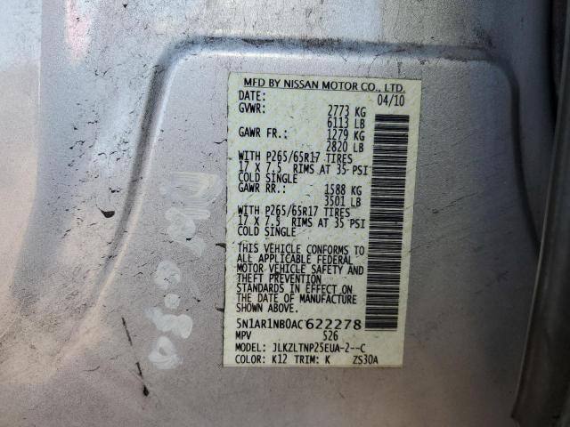 Photo 9 VIN: 5N1AR1NB0AC622278 - NISSAN PATHFINDER 