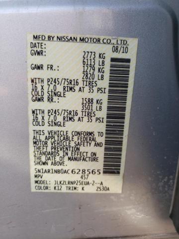 Photo 9 VIN: 5N1AR1NB0AC628565 - NISSAN PATHFINDER 