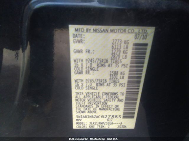 Photo 8 VIN: 5N1AR1NB2AC627885 - NISSAN PATHFINDER 