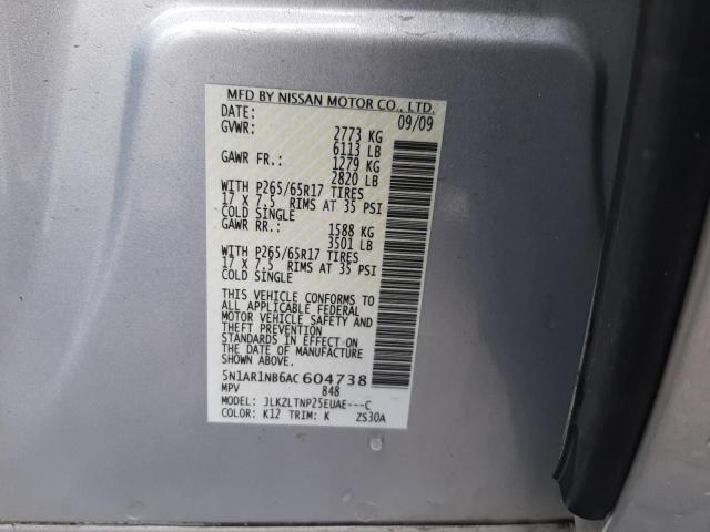 Photo 12 VIN: 5N1AR1NB6AC604738 - NISSAN PATHFINDER 