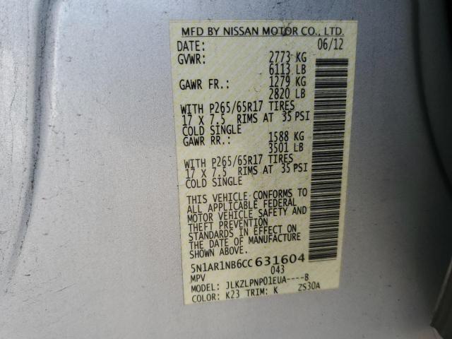 Photo 12 VIN: 5N1AR1NB6CC631604 - NISSAN PATHFINDER 