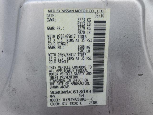 Photo 13 VIN: 5N1AR1NB9AC618083 - NISSAN PATHFINDER 