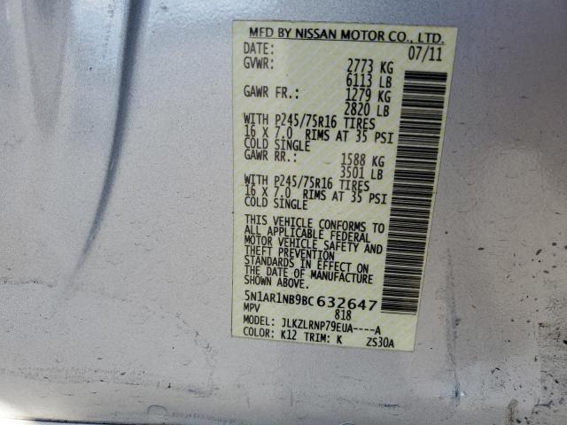 Photo 9 VIN: 5N1AR1NB9BC632647 - NISSAN PATHFINDER 