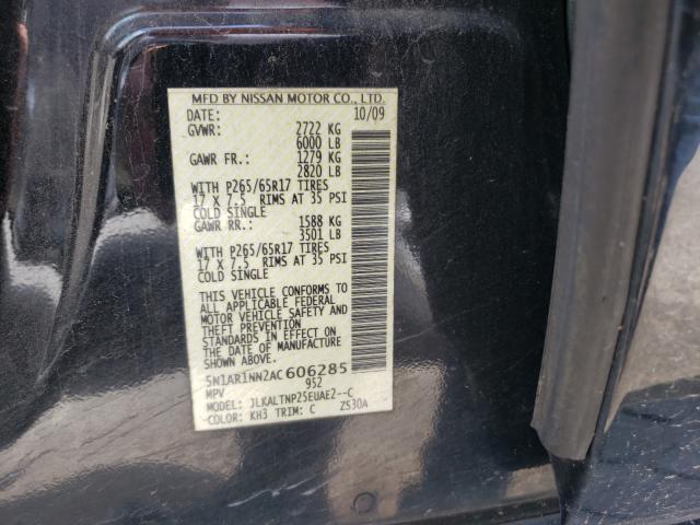 Photo 9 VIN: 5N1AR1NN2AC606285 - NISSAN PATHFINDER 