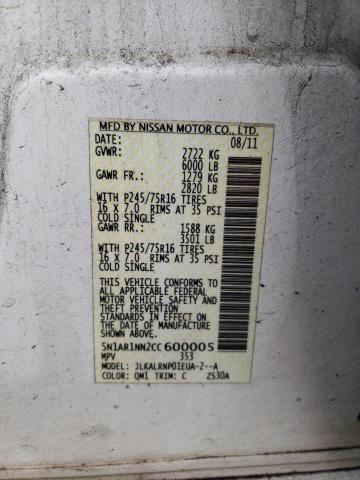 Photo 12 VIN: 5N1AR1NN2CC600005 - NISSAN PATHFINDER 