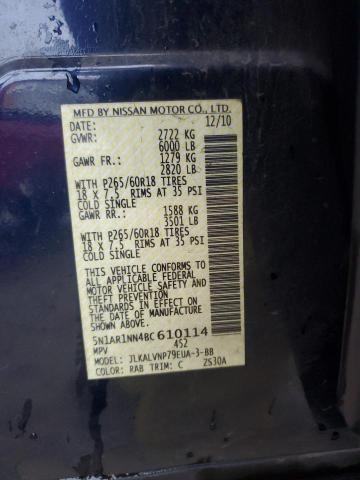 Photo 12 VIN: 5N1AR1NN4BC610114 - NISSAN PATHFINDER 