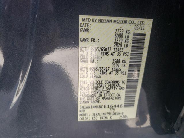 Photo 9 VIN: 5N1AR1NN4BC616446 - NISSAN PATHFINDER 