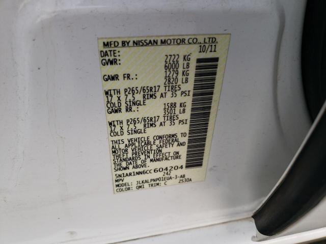 Photo 9 VIN: 5N1AR1NN6CC604204 - NISSAN PATHFINDER 