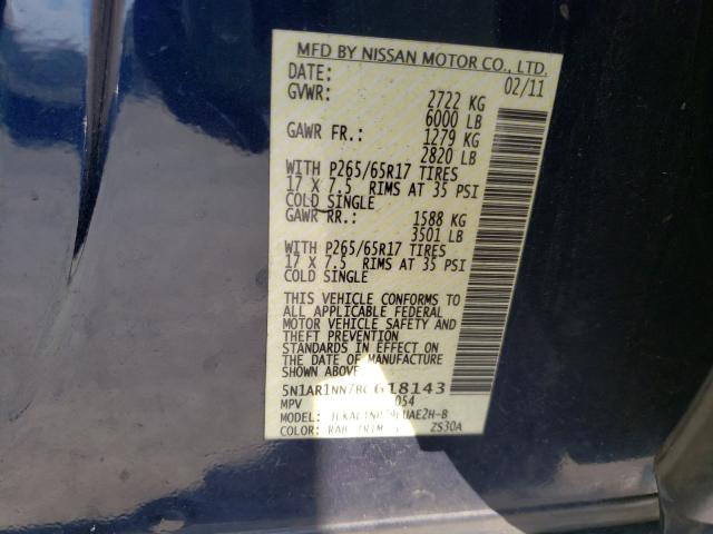 Photo 9 VIN: 5N1AR1NN7BC618143 - NISSAN PATHFINDER 