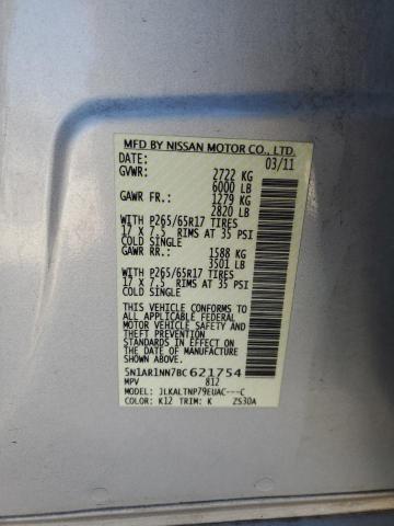 Photo 12 VIN: 5N1AR1NN7BC621754 - NISSAN PATHFINDER 